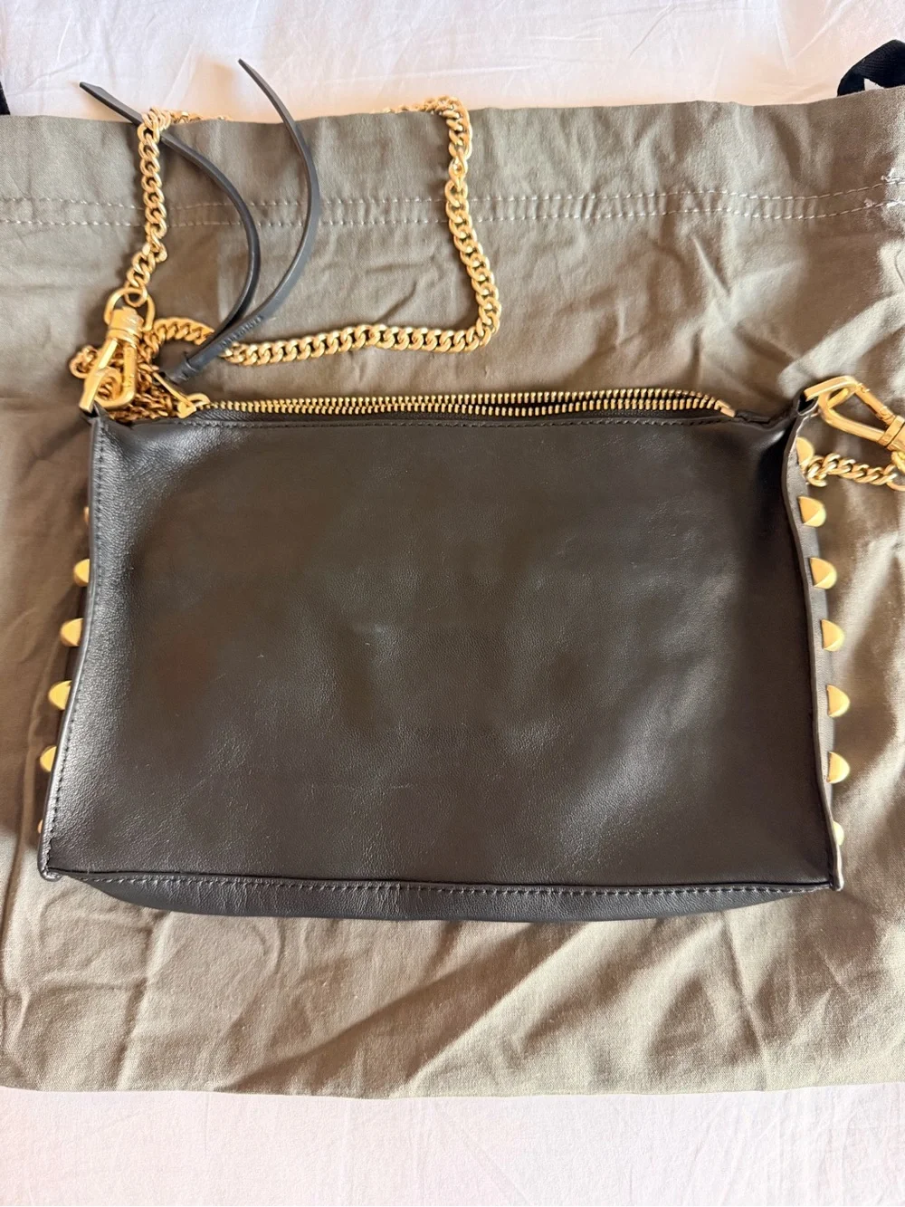 ALLSAINTS Eve Studded Leather Crossbody Bag - Picture 8 of 10